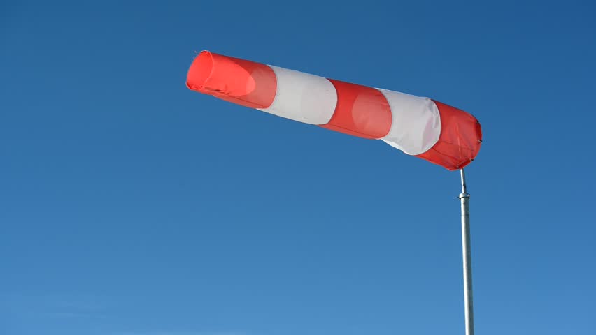 air sleeve moving in the wind with blue sky