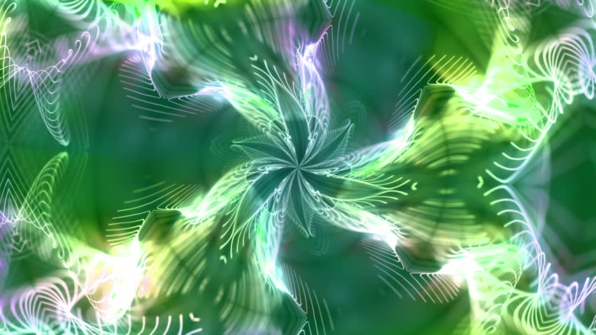 Kaleidoscope 4 - Kaleidoscopic Video Background Loop /// A complex video background based on a kaleidoscopic pattern and a slightly strange greenish color scheme. HD versions highly recommended!