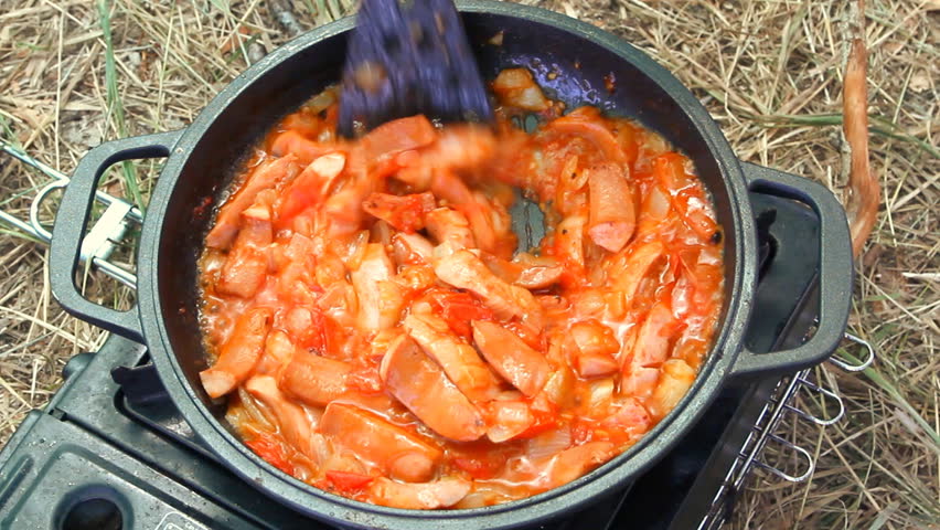 roast on a portable gas stove
