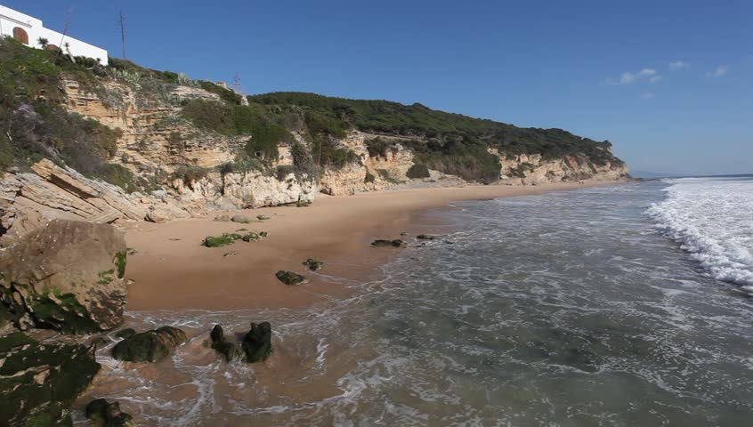 Atlantic ocean beach on the Costa de la Luz, Andalusia, Spain