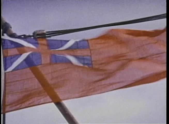 British ensign fading into pirate flag
