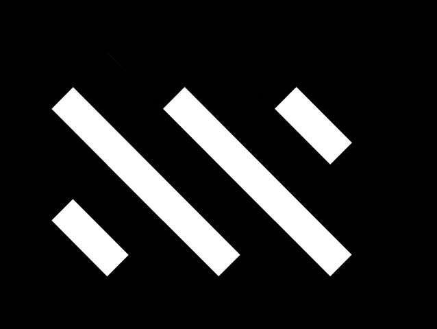 Pattern of squares appearing in various manners. Resembling an apple-pie motif. Op-art.