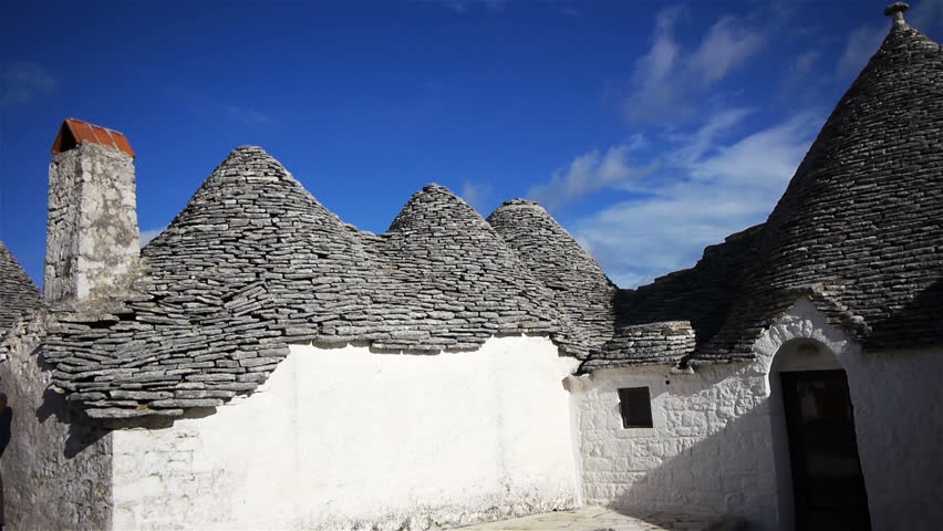 Trulli - traditional homes in Alberobello, Italy. Alberobello is UNESCO world heritage site