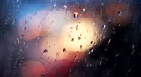 Rain drops on window in time lapse1