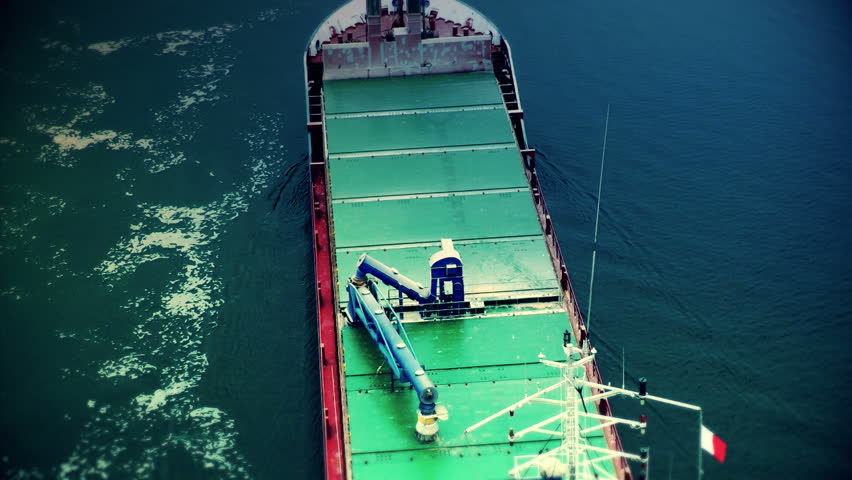Cargo ship passing by