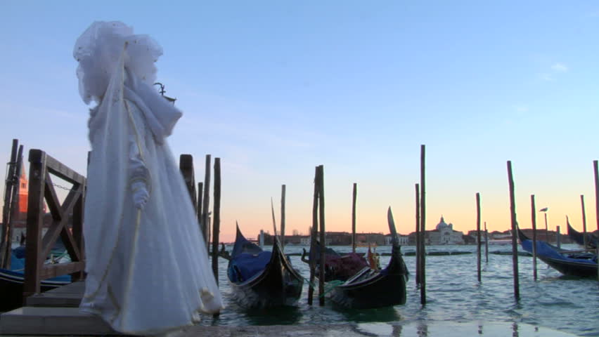 VENICE - February 12: Person in Venetian costume attends the Carnival of Venice, on February 12, 2013 in Venice (Italy)