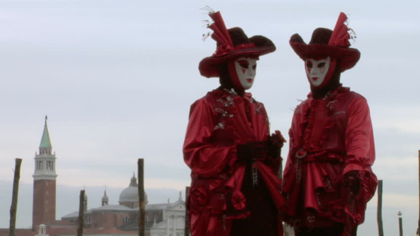 VENICE - February 12: People in Venetian costume attend  the Carnival of Venice, on February 12, 2013 in Venice (Italy)