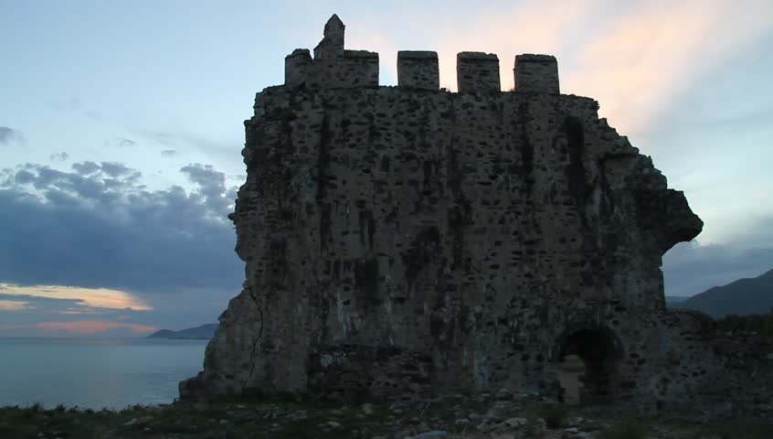 Wall of Maumere foeress near Anamur, Turkey