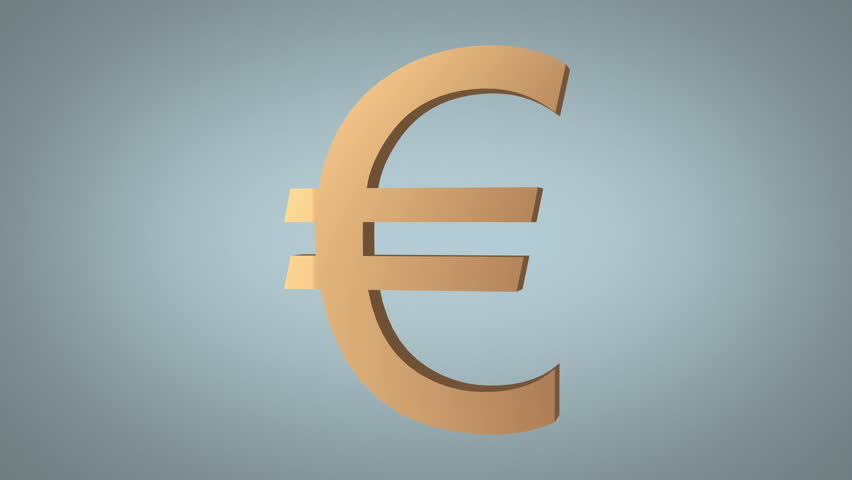 euro sign destruction concept over grey