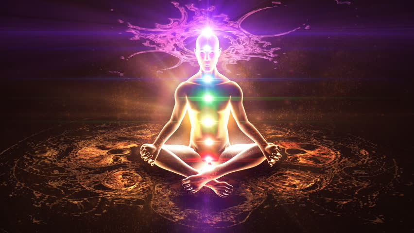 Yoga practice. Chakra activation and enlightenment.