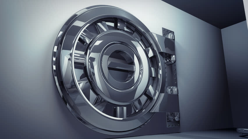 bank safe animation door opening with alpha