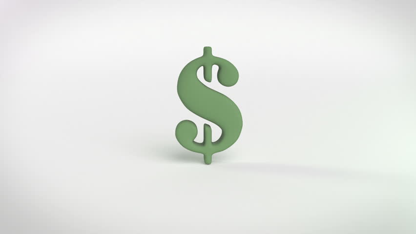 Inflating then exploding dollar sign + Alpha. Green Dollar sign inflating quickly then exploding and collapsing.
