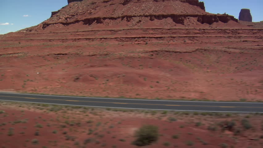 aerial shot of Monument Valley Highway wobbly