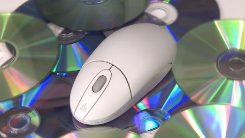 Computer mouse CD DVD rotate