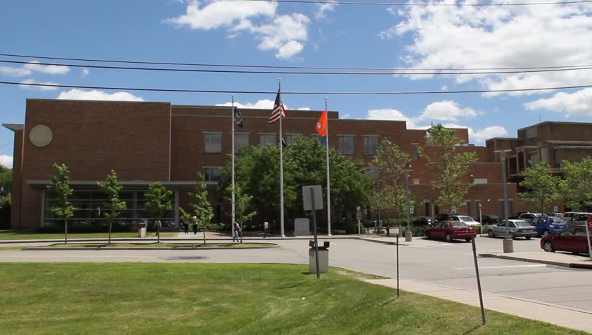 Goshen, NY - Circa 2011: government and courts building in Upstate New York during the day