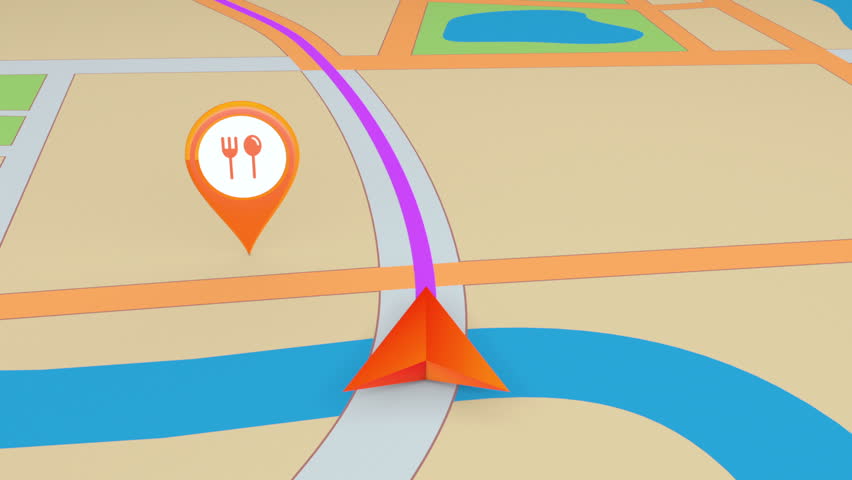 GPS navigation concept. Seamless loop.
