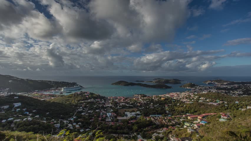 Overlooking Harbor in St Thomas, USVI