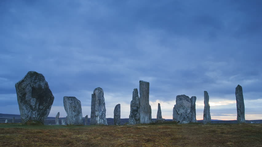 standing stone - time lapse sunrise