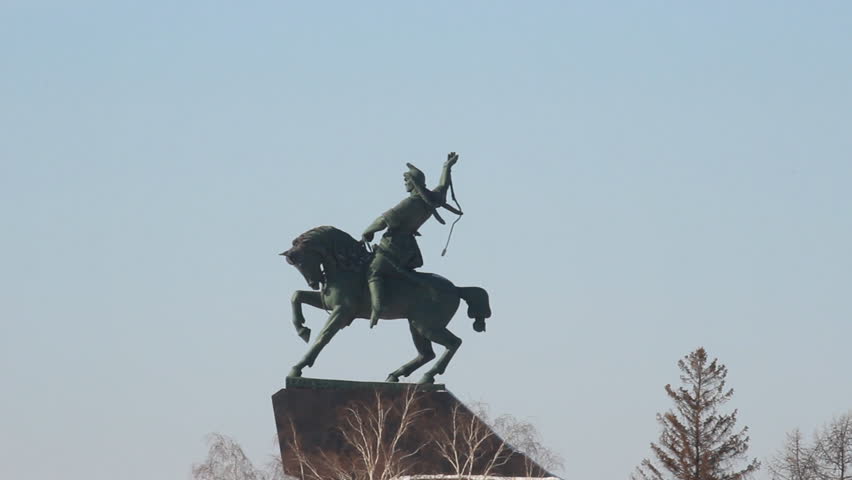 Monument to Salavat Yulaev in Ufa, Bashkortostan, Russia. 