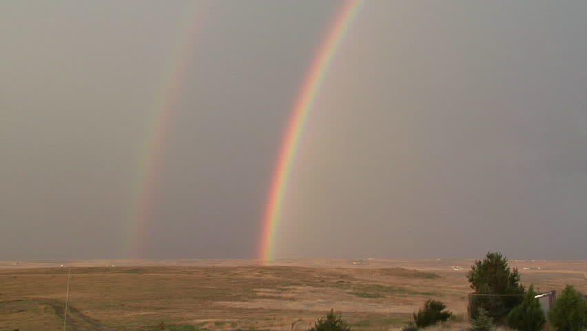 Double Rainbow. The outer, or second, rainbow is also called a secondary rainbow.