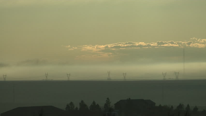 Fog Bank Moves In. Low stratus and fog advect and engulf camera site