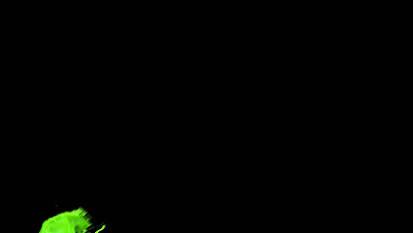 green paint splash fills screen, isolated on white (FULL HD)