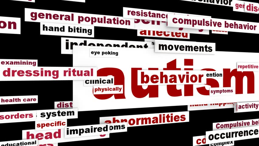 Autism mental health message. Developmental disorder conceptual design