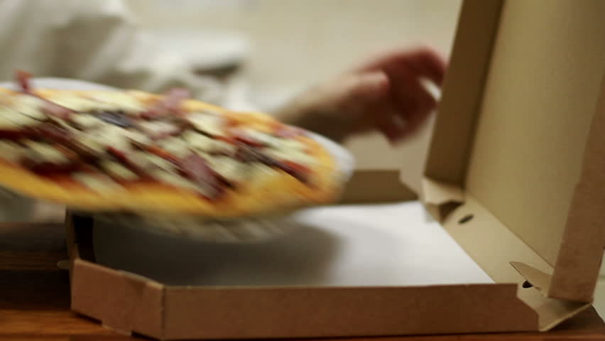 Chef Preparing A Pizza.
