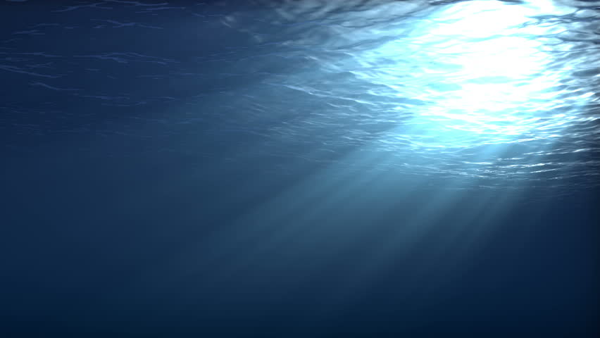 Underwater blue surface with rays of Light ( High Definition 1080p, seamless loop, slow motion)