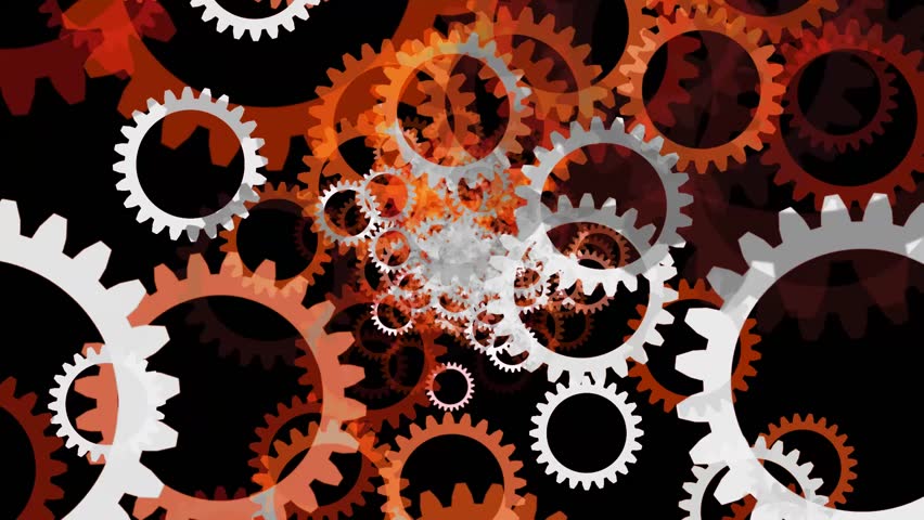 Technology background with metal gears and cogwheels
