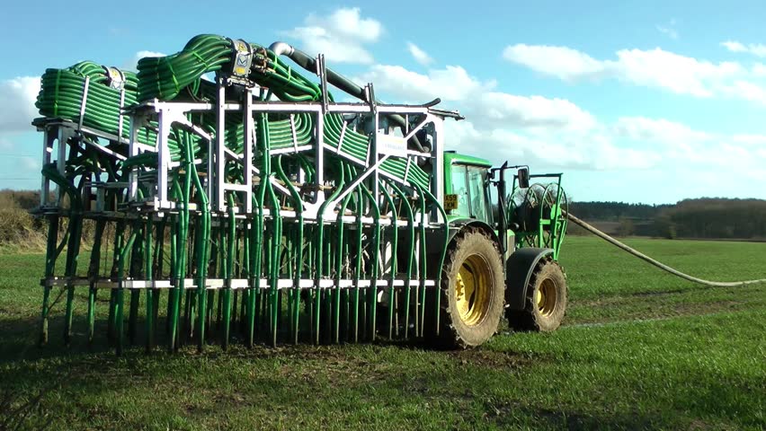  Tractor Winding Irrigation Equipment - Staffordshire, England 16th April 2013