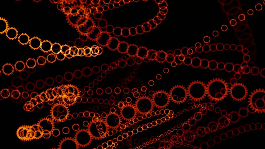 Technology background with metal gears and cogwheels
