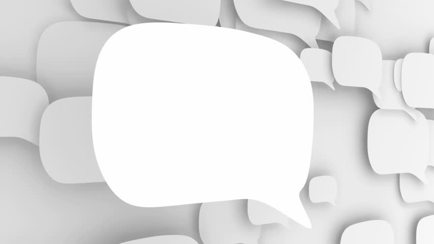 Blank new media speech bubbles animation. Modern communication conceptual design 