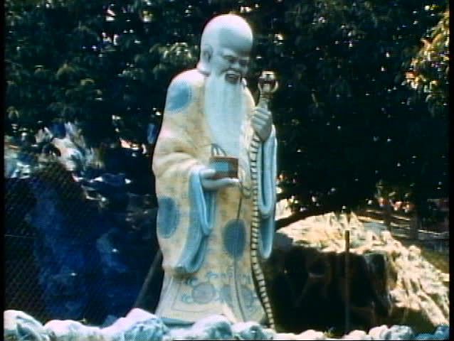 Tiger Balm Gardens of Singapore, mythological figures, old man figure