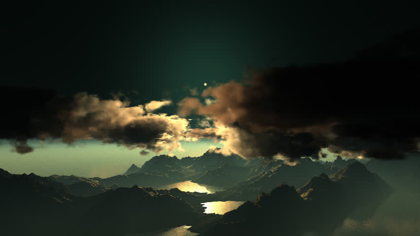 Flight into stormy clouds