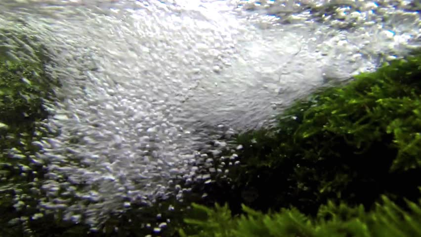 Underwater mountain river
