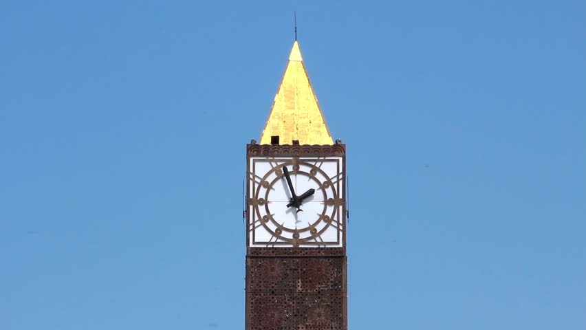 Tower clock in Tunis, Tunisia