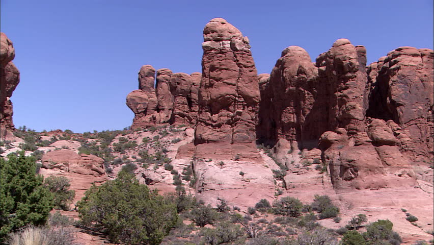 Pan of Canyonlands wide shot