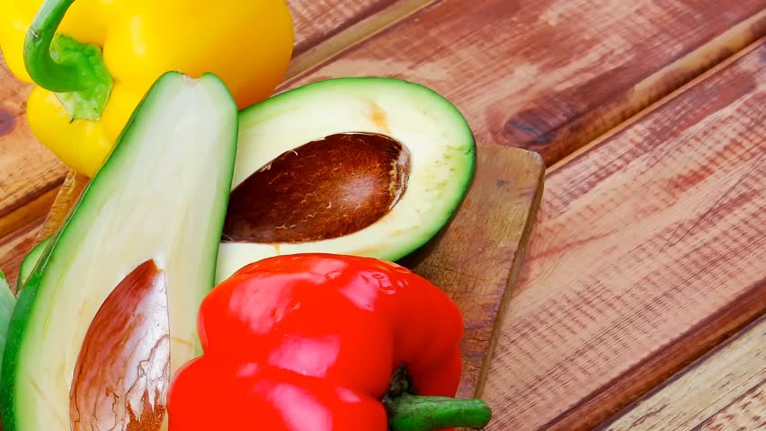 raw vegetables with oil prepared for salad 1920x1080 intro motion slow hidef hd