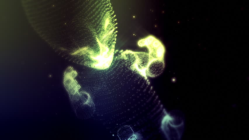 Binary codes creates digital fetus.