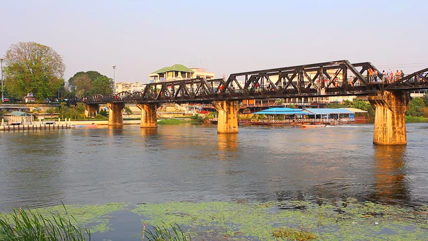 Railway Bridge over the River Kwai. Kanchanaburi, Thailand