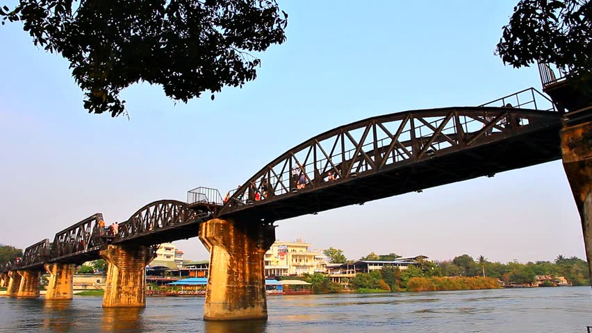 Railway Bridge over the River Kwai. Kanchanaburi, Thailand