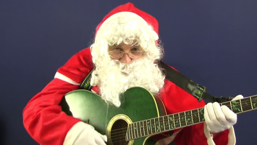 Santa playing christmas Carols