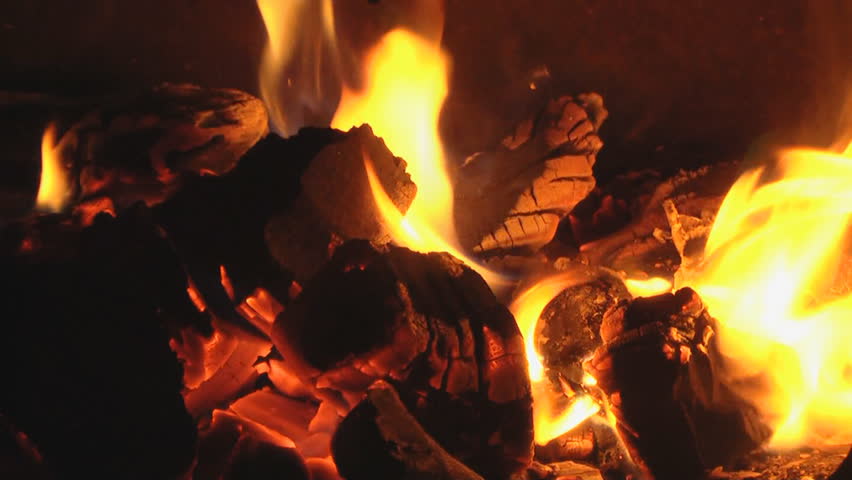 Live coals seamless loop background.