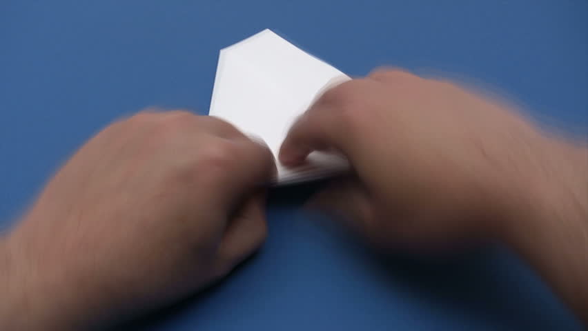 Folding a Paper Plane - Time Lapse