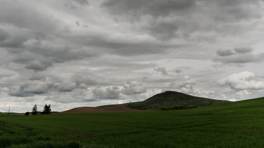 Storm clouds over Steptoe Butte in eastern Washington State