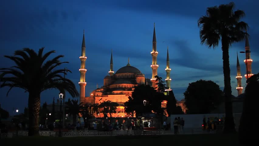 Sultan Ahmet Camii. Istanbul's imperial Mosque built by Sultan Ahmet I, called as Blue Mosque because of its interior blue tiles.
