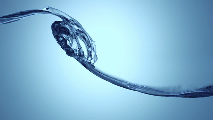 Water splash with bubbles of air
