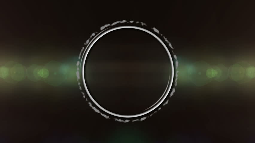 White logo circular with green light animation