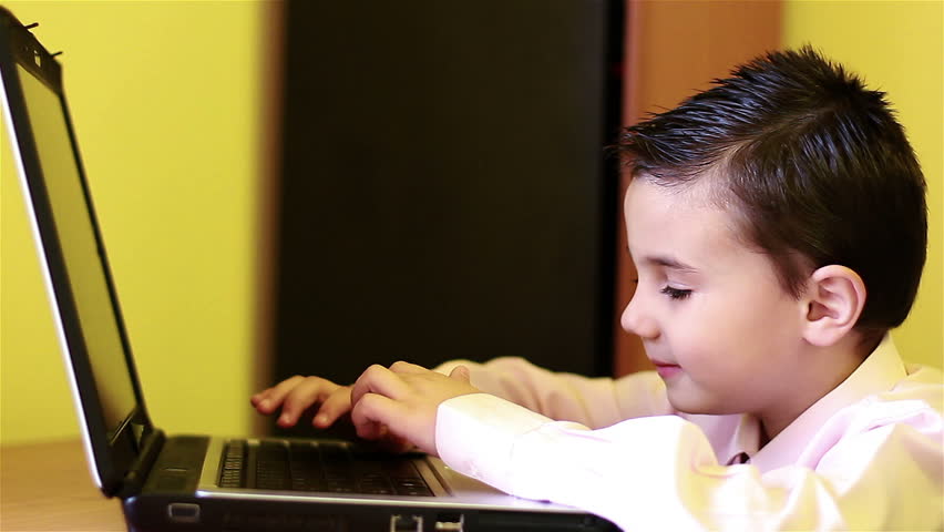 Little boy at laptop computer 